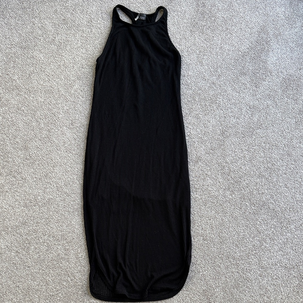 Sparkle & Fade Black Racerback Midi Dress